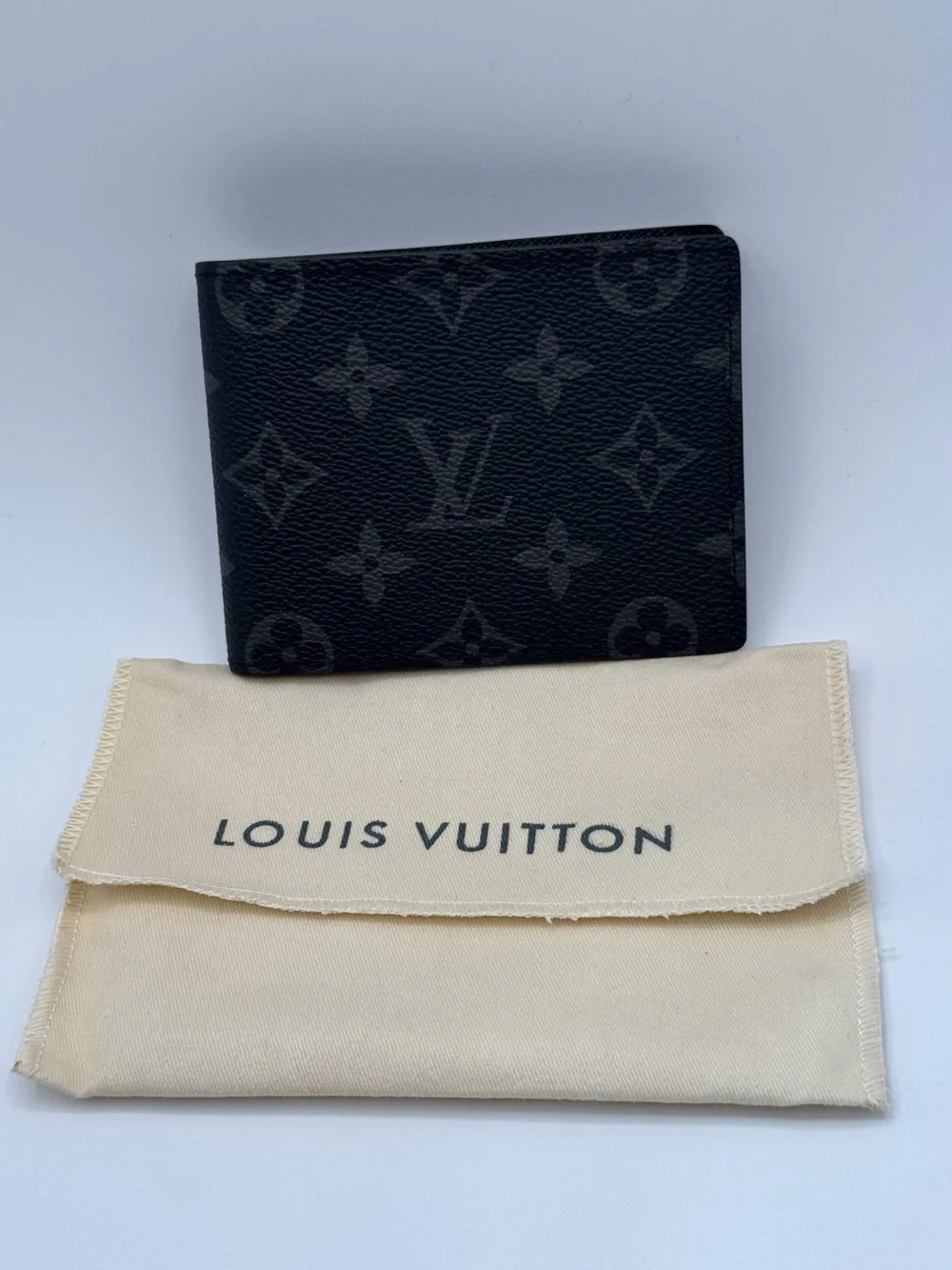 Louis Vuitton Black Monogram Compact Bifold Card Holder